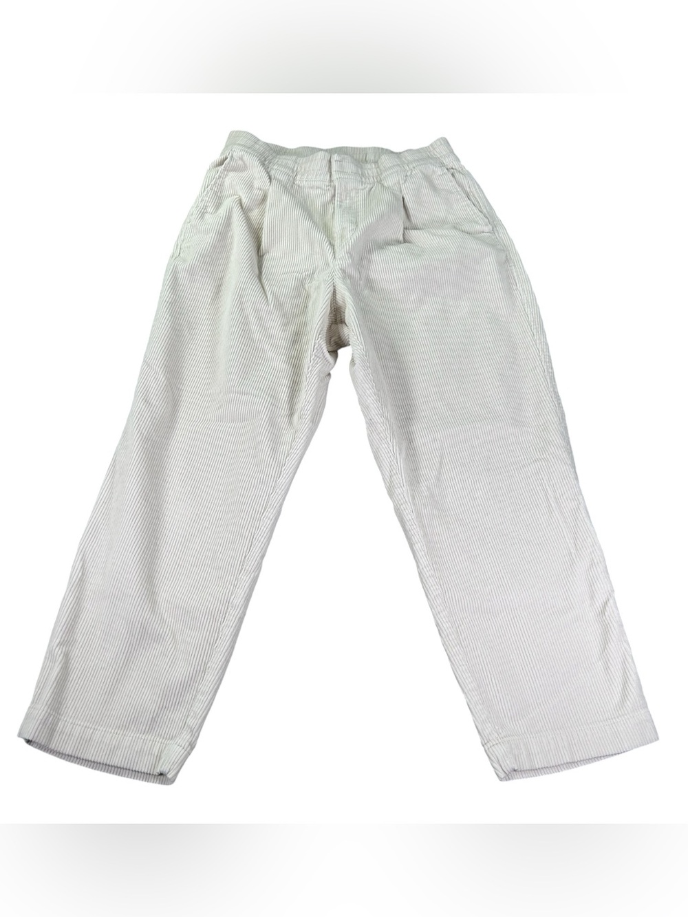Gap High Rise Corduroy Jogger Pants Women’s L Birch Beige Stretch Cotton Preppy